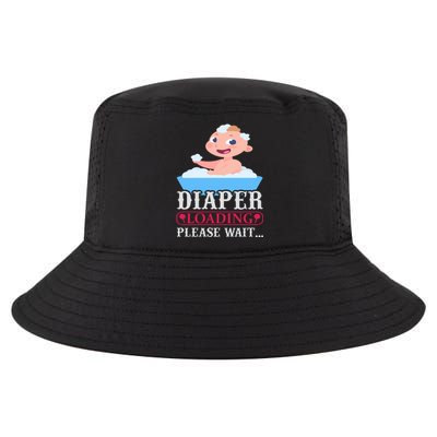 Diaper Loading Please Wait Cool Comfort Performance Bucket Hat