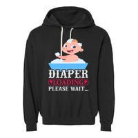 Diaper Loading Please Wait Garment-Dyed Fleece Hoodie
