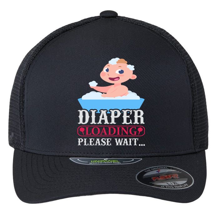 Diaper Loading Please Wait Flexfit Unipanel Trucker Cap