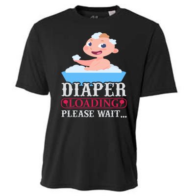 Diaper Loading Please Wait Cooling Performance Crew T-Shirt