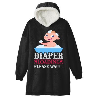 Diaper Loading Please Wait Hooded Wearable Blanket