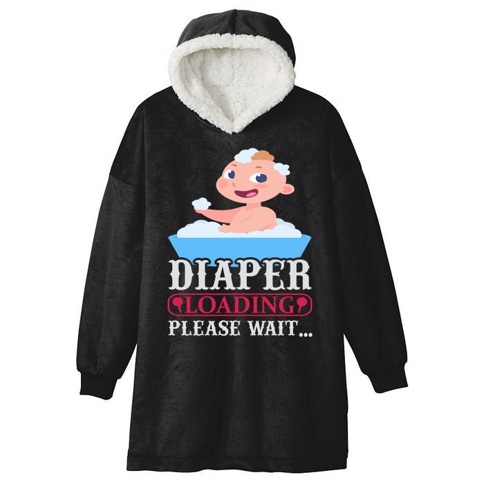 Diaper Loading Please Wait Hooded Wearable Blanket
