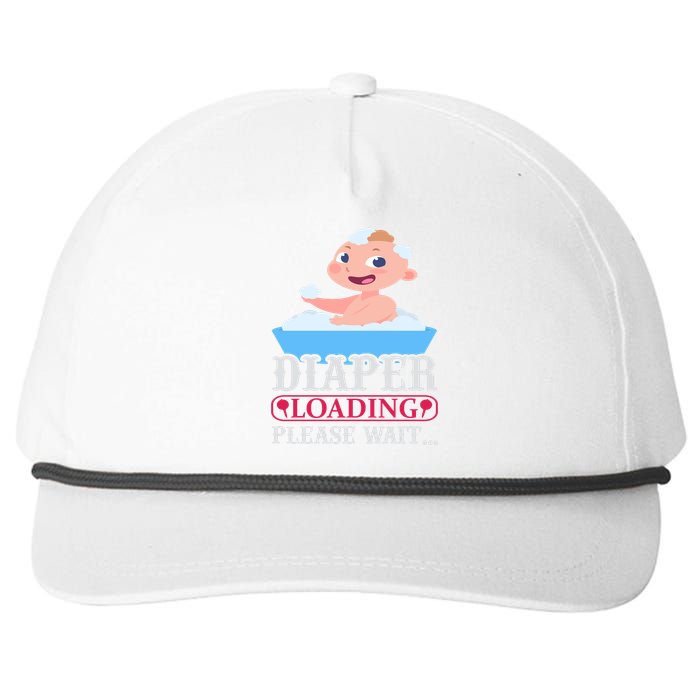 Diaper Loading Please Wait Snapback Five-Panel Rope Hat