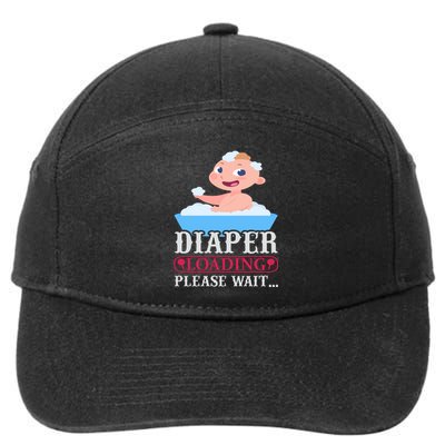 Diaper Loading Please Wait 7-Panel Snapback Hat