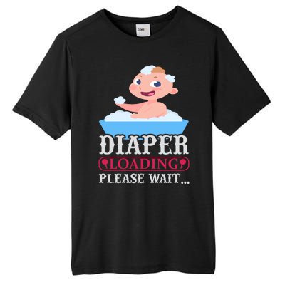 Diaper Loading Please Wait Tall Fusion ChromaSoft Performance T-Shirt