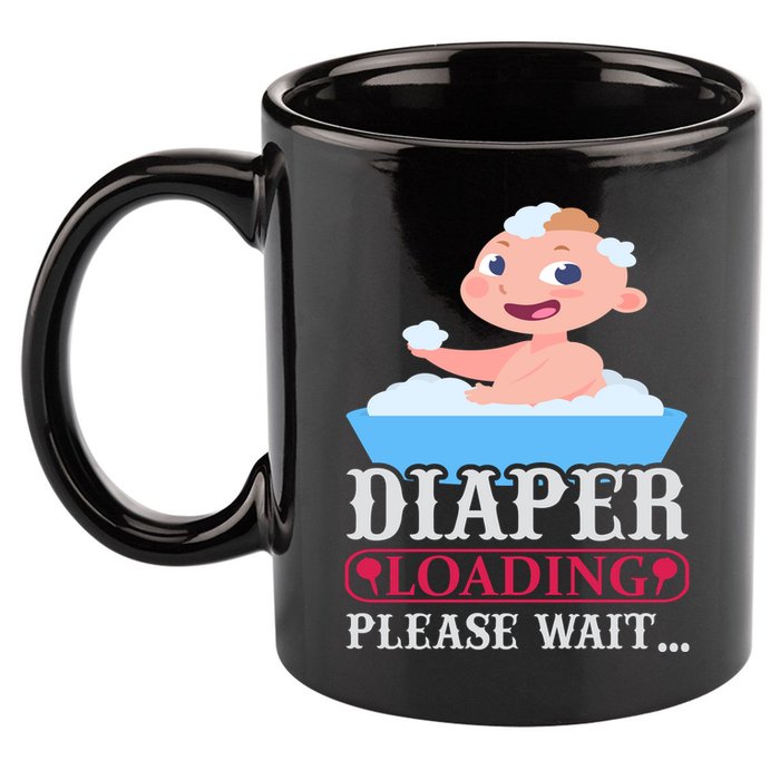 Diaper Loading Please Wait 11oz C Handle Ceramic Mug