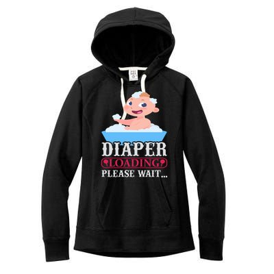 Diaper Loading Please Wait Women's Fleece Hoodie