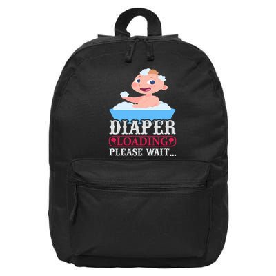 Diaper Loading Please Wait 16 in Basic Backpack