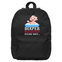 Diaper Loading Please Wait 16 in Basic Backpack