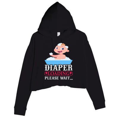 Diaper Loading Please Wait Crop Fleece Hoodie