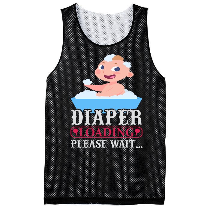 Diaper Loading Please Wait Mesh Reversible Basketball Jersey Tank