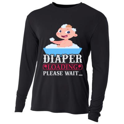 Diaper Loading Please Wait Cooling Performance Long Sleeve Crew