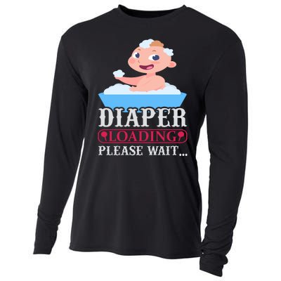 Diaper Loading Please Wait Cooling Performance Long Sleeve Crew