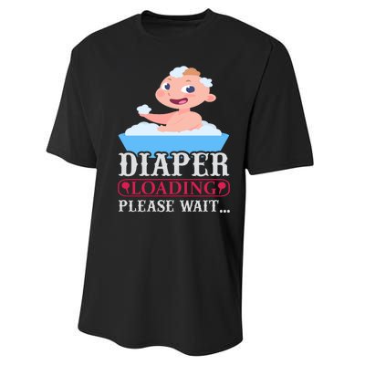 Diaper Loading Please Wait Performance Sprint T-Shirt