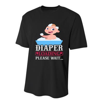 Diaper Loading Please Wait Youth Performance Sprint T-Shirt