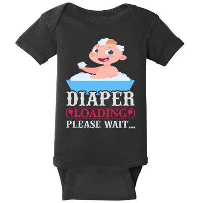 Diaper Loading Please Wait Baby Bodysuit