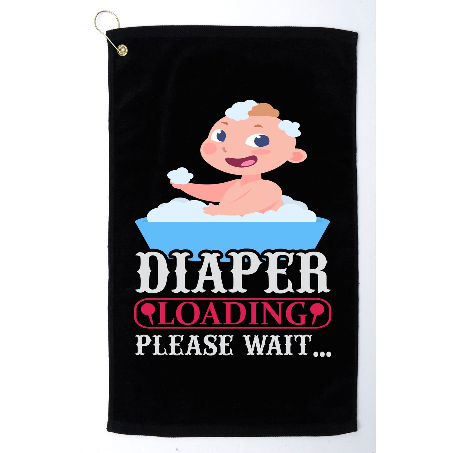 Diaper Loading Please Wait Golf Towel
