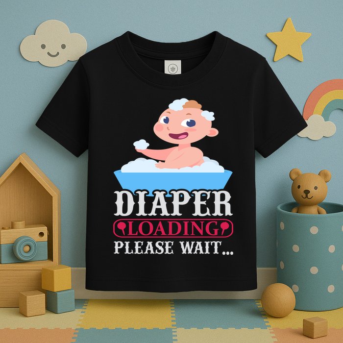 Diaper Loading Please Wait Toddler T-Shirt