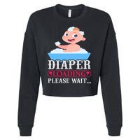 Diaper Loading Please Wait Cropped Pullover Crew