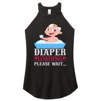 Diaper Loading Please Wait Women's Perfect Tri Rocker Tank