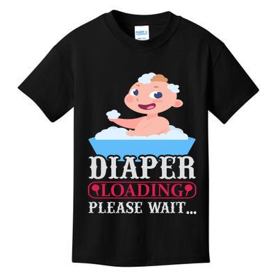 Diaper Loading Please Wait Kids T-Shirt