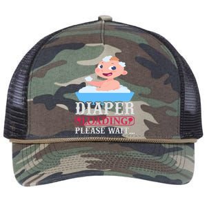 Diaper Loading Please Wait Retro Rope Trucker Hat Cap