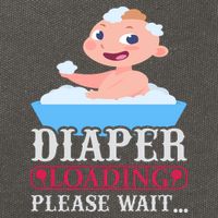 Diaper Loading Please Wait Cotton Canvas Backpack