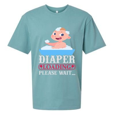 Diaper Loading Please Wait Sueded Cloud Jersey T-Shirt