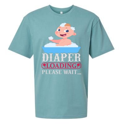 Diaper Loading Please Wait Sueded Cloud Jersey T-Shirt