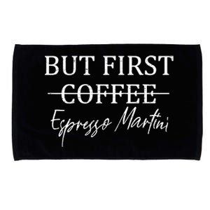 Drinking Lover Retro But First Coffee Espresso Martini Funny Microfiber Hand Towel