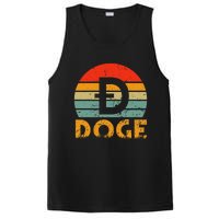 Dogecoin Logo Retro Vintage Dogecoin Hodler Trader PosiCharge Competitor Tank