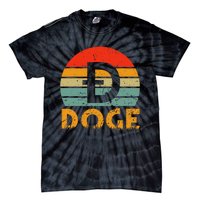 Dogecoin Logo Retro Vintage Dogecoin Hodler Trader Tie-Dye T-Shirt