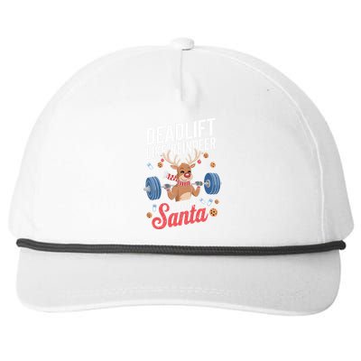 Deadlift Like Reindeer Eat Like Santa Christmas Weightlifter Snapback Five-Panel Rope Hat