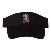 Deadlift Like Reindeer Eat Like Santa Christmas Weightlifter Valucap Bio-Washed Visor