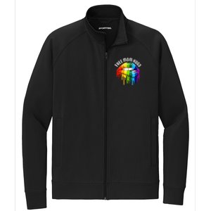 Dripping Lips Rainbow LGBTQ Mother FREE MOM HUGS Stretch Full-Zip Cadet Jacket