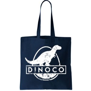 Dinoco Logo Rustic Monochrome Tote Bag