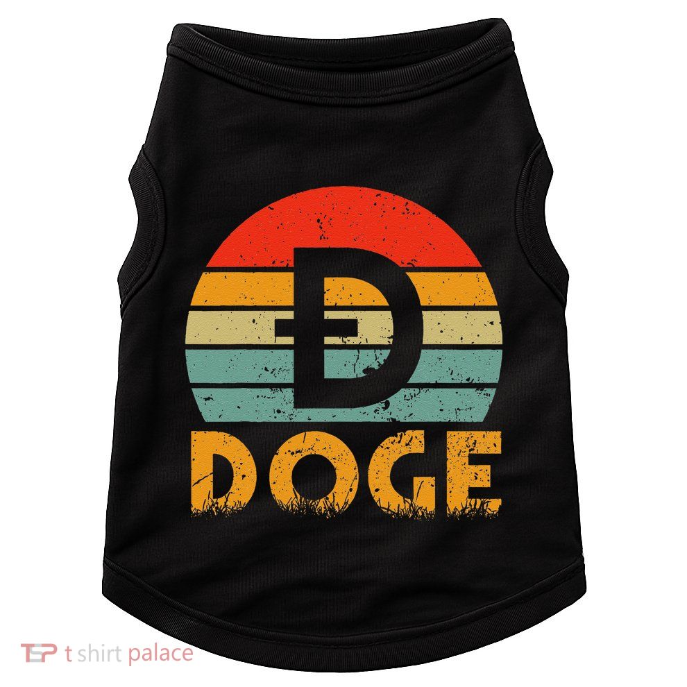 Dogecoin Logo Retro Vintage Dogecoin Hodler Trader Doggie Tank
