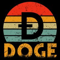 Dogecoin Logo Retro Vintage Dogecoin Hodler Trader Apron