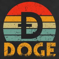 Dogecoin Logo Retro Vintage Dogecoin Hodler Trader Beanie