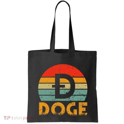 Dogecoin Logo Retro Vintage Dogecoin Hodler Trader Bag