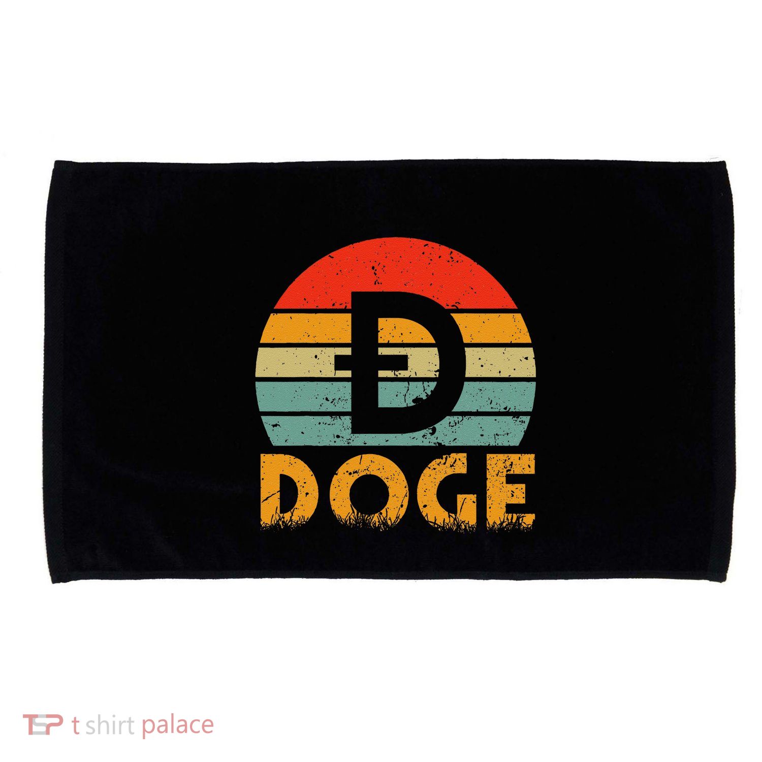 Dogecoin Logo Retro Vintage Dogecoin Hodler Trader Microfiber Hand Towel