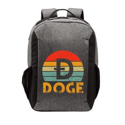 Dogecoin Logo Retro Vintage Dogecoin Hodler Trader Vector Backpack