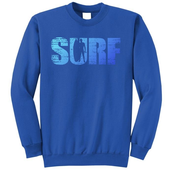 Distressed Look Surfing Gift For Surfers Cute Gift Sweatshirt