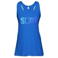 Distressed Look Surfing Gift For Surfers Cute Gift Ladies Essential Flowy Tank