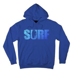 Distressed Look Surfing Gift For Surfers Cute Gift Tall Hoodie