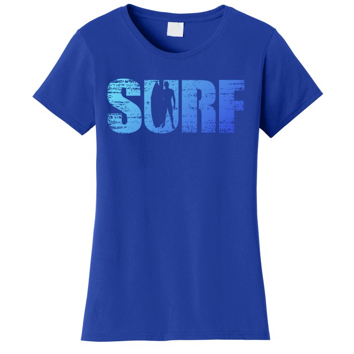 Distressed Look Surfing Gift For Surfers Cute Gift Women's T-Shirt