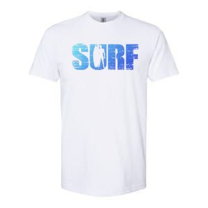 Distressed Look Surfing Gift For Surfers Cute Gift Softstyle CVC T-Shirt