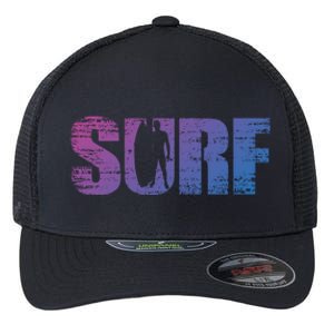 Distressed Look Surfing Gift For Surfers Cute Gift Flexfit Unipanel Trucker Cap