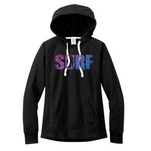 Distressed Look Surfing Gift For Surfers Cute Gift Women's Fleece Hoodie