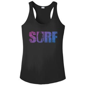 Distressed Look Surfing Gift For Surfers Cute Gift Ladies PosiCharge Competitor Racerback Tank